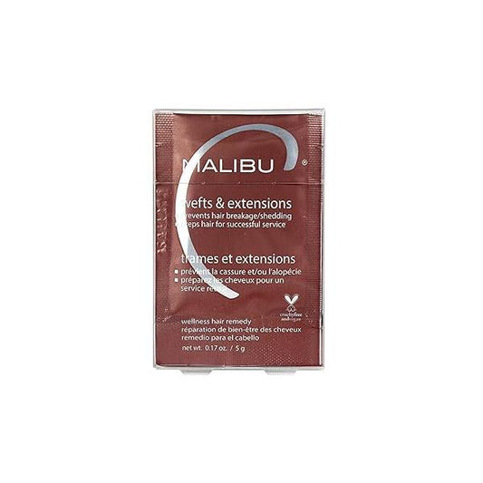 Malibu C Wefts & Extensions Wellness Hair Remedy - Removes Build Up + Prevents Breakage Prepares Natural for Extension Application